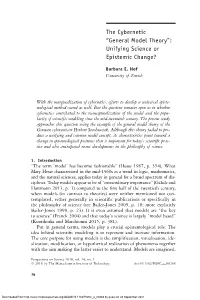 “General Model Theory”: Unifying Science Or Epistemic Change?