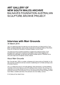 Interview with Marr Grounds 30 March 2015