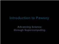 Introduction to Pawsey