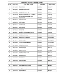 List of Vcr Schools - Krishna District