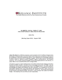 On Inertia, Social Conflict, and the Structural Analysis