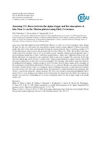 Assessing CO2 Fluxes Between the Alpine Steppe and the Atmosphere