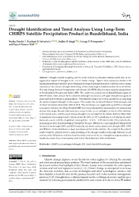 Drought Identification and Trend Analysis Using Long-Term CHIRPS