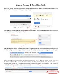 Google Chrome & Gmail Tips/Tricks