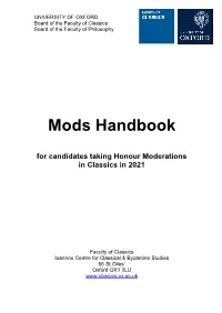 Mods Handbook 2021 Version 1.1 Issued 14 December 2020