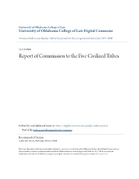Report of Commission to the Five Civilized Tribes