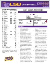 2021 SOFTBALL WCWS APPEARANCES /Lsusoftball 2001 • 2004 • 2012 @Lsusoftball 2015 • 2016 • 2017