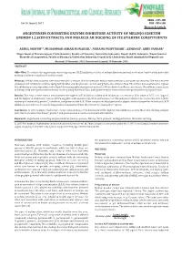 Angiotensin Converting Enzyme Inhibitory Activity of Melinjo (Gnetum Gnemon L.) Seed Extracts and Molecular Docking of Its Stilbene Constituents