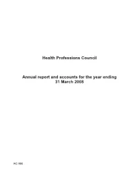 Annual Report and Accounts 2007-08 Adobe PDF Document 559Kb