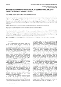 Infrared Steganography with Individual Screening Shapes Applied to Postage Stamps with Security Features