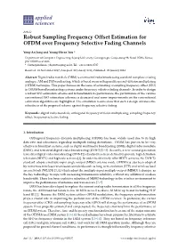 Robust Sampling Frequency Offset Estimation for OFDM Over Frequency Selective Fading Channels