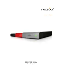 ROCPRO 900E User Manual