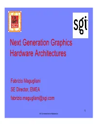 SGI High Performance Visualization Solutions