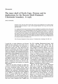The Inner Shelf of North Cape, Norway and Its Implications for the Barents Shelf-Finnmark Caledonide Boundary. a Rep Ly