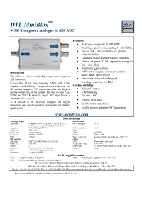 4430+ Composite Analogue to SDI ADC