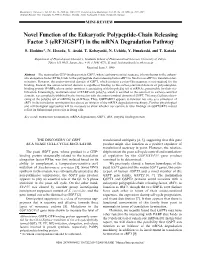 (Erf3/GSPT) in the Mrna Degradation Pathway