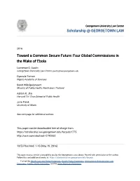 Four Global Commissions in the Wake of Ebola