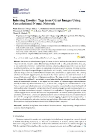 Inferring Emotion Tags from Object Images Using Convolutional Neural Network