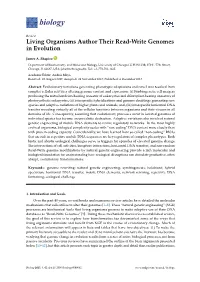 Living Organisms Author Their Read-Write Genomes in Evolution