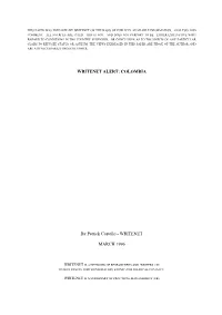 This Paper Was Prepared by Writenet on the Basis of Publicly Available Information, Analysis and Comment