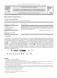 Computers and Mathematics with Applications the Empirical Quest for Π