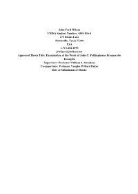 John Ford Wilson UNISA Student Number
