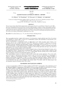 Radioecological Studies in Armenia: a Review