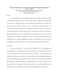 A Revised Morphology of Cloudina with Ecological and Phylogenetic Implications Andrew J
