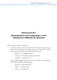 Attachment B.2 Characteristics and Composition of the Substance Or Material for Disposal