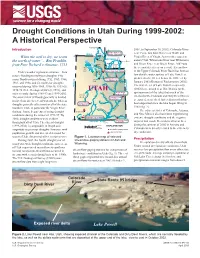 Drought Conditions in Utah During 1999-2002: a Historical Perspective