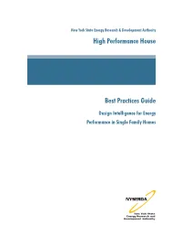 High Performance House Best Practices Guide