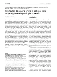 Interleukin-33 Plasma Levels in Patients with Relapsing-Remitting Multiple Sclerosis
