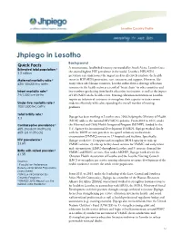 Jhpiego in Lesotho