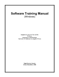 Software Training Manual (Windows)
