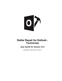 Technician User Guide for Version 10.0