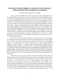 A Reaction to Sandro Magister's Conjectures on the Liturgy As