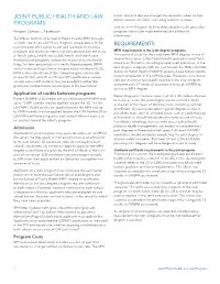 Joint Public Health and Law Programs