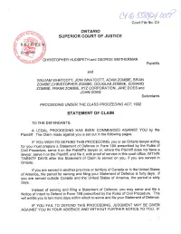 Statement of Claim