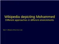Wikipedia Depicting Mohammed Different Approaches in Different Environments