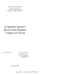 An Algorithmic Approach to Operator Product Expansions, W-Algebras