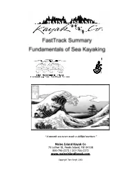 Fastrack Summary Fundamentals of Sea Kayaking 4:11:20