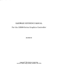 HARDWARE REFERENCE MANUAL for the Q2000-Series Graphics