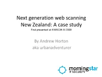 Next Generation Web Scanning Presentation