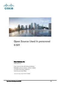 Open Source Used in Personnel 0.501