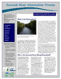 Suncook Nomination Fact Sheet.Pub