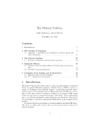 The Obstacle Problem