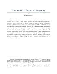 The Value of Behavioral Targeting By