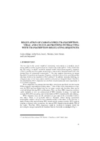 Viral and Cellular Proteins Interacting with Transcription-Regulating Sequences