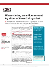 When Starting an Antidepressant, Try Either of These 2 Drugs First