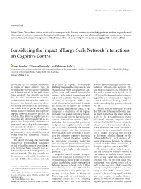 Considering the Impact of Large-Scale Network Interactions on Cognitive Control